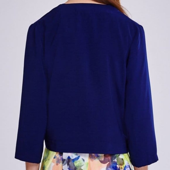 Girls on Film Blue Waterfall Cardigan: Size UK 10 - Picture 2 of 7